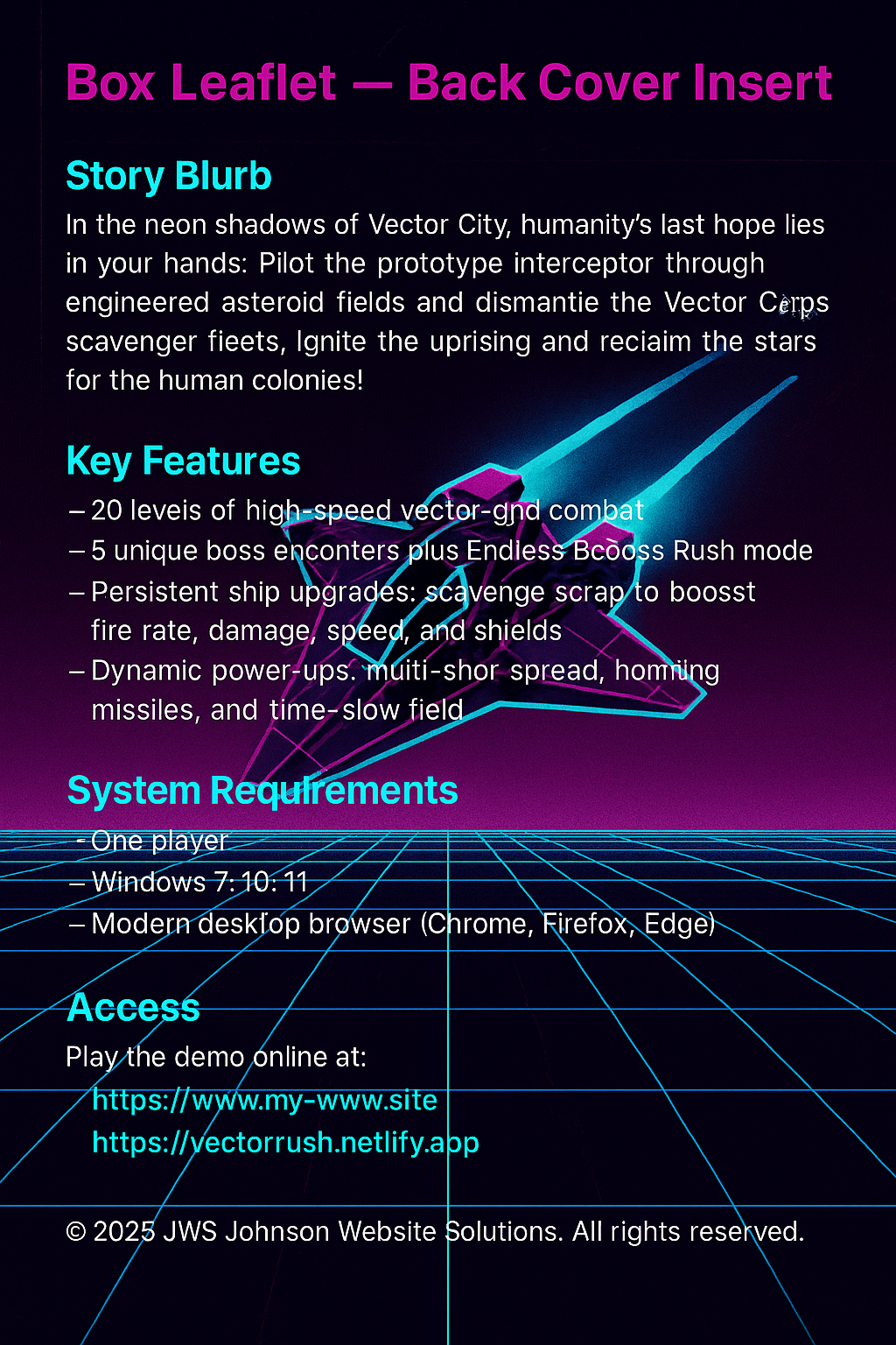 Vector Rush Leaflet